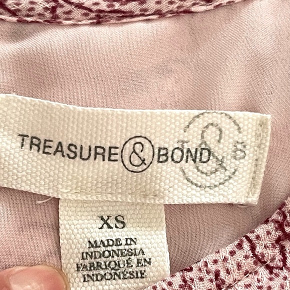 Treasure & Bond Tiered Floral Midi Dress Size XS - Picture 7 of 8